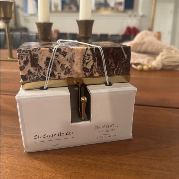 Marble Stocking Holder Red - Threshold™ designed with Studio McGee - Picture 5 of 5